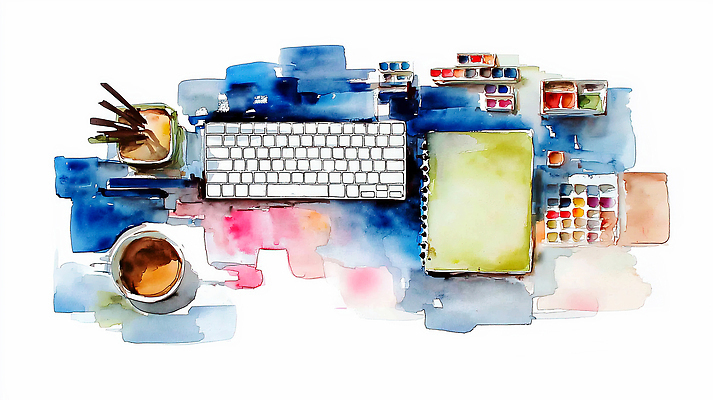 JPG 디자인 커피 예술 일러스트 회의 스튜디오 수채화 컴퓨터 필기구 다이어리 물감 카페 도구 업무 사무 작업실 스케치 책상 그림 창의성 창작 국내일러스트 음료 가구 비즈니스 문구용품 미술 전자제품 상점 사무용품 미술도구 작업 파일형식