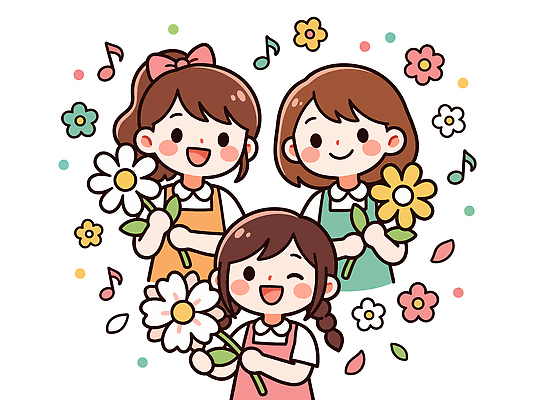 모양 식물 꽃 행복 어린이 예술 음악 컬러 농업 일러스트 노래 모션 자연 웃음 소녀 친구 스승의날 이미지 가정의달 뷰티풀 국내일러스트 AI파일 여자 기념일 감정 산업 관계 문화예술 표정 사람 5월 생태계 파일형식 벡터