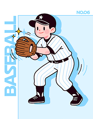 어린이 스포츠 포즈 유니폼 일러스트 모션 운동선수 웃음 경기 소년 운동 장비 야구 게임 글러브 즐거움 준비 야구장 국내일러스트 AI파일 옷 남자 감정 스포츠용품 장갑 스포츠시설 놀이 표정 건강 사람 구기 파일형식 벡터