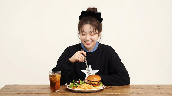 JPG 나무 편집이미지 음료 음식 백그라운드 포크 탁자 디저트 패스트푸드 웃음 소녀 식사 감자튀김 햄버거 점심 아이스티 의료성형뷰티 편집실사 AI인물포토 AI콘텐츠 식물 식기 여자 어린이 가구 감자 표정 튀김 인스턴트 CG 파일형식 AI포토