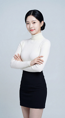 JPG 모델 편집이미지 옷 여자 패션 백그라운드 미소 치마 팔짱 검은색 촬영 흰색 스웨터 단순화된 의료성형뷰티 스타일 편집실사 AI인물포토 AI콘텐츠 컬러 상의 모션 하의 표정 사람 CG 파일형식 AI포토