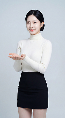 JPG 모델 편집이미지 손 옷 포즈 백그라운드 미소 사람 치마 회색 스웨터 뷰티풀 전문 정중 의료성형뷰티 스타일 편집실사 AI인물포토 AI콘텐츠 컬러 컨셉 상의 하의 표정 신체부위 CG 파일형식 AI포토