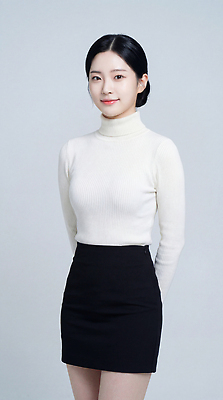 JPG 편집이미지 옷 여자 패션 포즈 백그라운드 실내 서기 미소 정장 치마 촬영 스웨터 의료성형뷰티 스타일 편집실사 AI인물포토 AI콘텐츠 상의 모션 하의 표정 사람 내부 CG 파일형식 AI포토