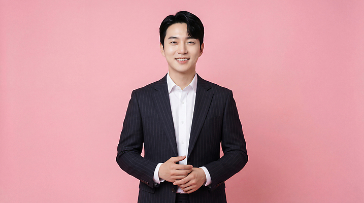 JPG 편집이미지 손 옷 남자 분홍색 포즈 백그라운드 비즈니스 직장 미소 정장 성격 의료성형뷰티 스타일 편집실사 AI인물포토 AI콘텐츠 컬러 회사 표정 사람 신체부위 CG 파일형식 AI포토