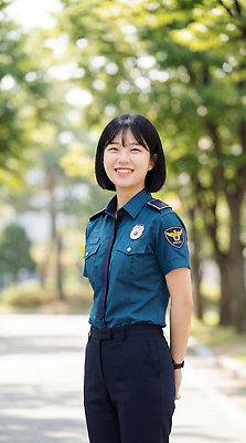 JPG 나무 편집이미지 직업 공원 여자 유니폼 날씨 밝음 웃음 사람 촬영 재킷 경찰 치안 의료성형뷰티 편집실사 AI인물포토 AI콘텐츠 식물 옷 공공시설 표정 외투 CG 파일형식 AI포토