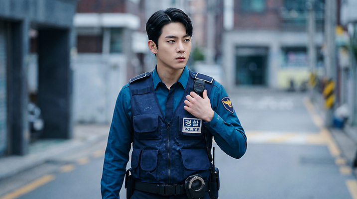 JPG 편집이미지 시선 유니폼 거리 안전 일상 도시 업무 경찰 골목길 조용 공공장소 순찰 의료성형뷰티 편집실사 AI인물포토 AI콘텐츠 직업 옷 길 라이프 장소 작업 CG 파일형식 AI포토