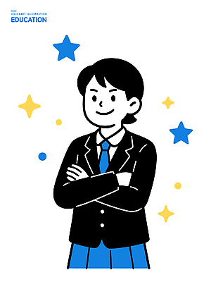 학생 교육 교복 별 남학생 포즈 백그라운드 일러스트 학교 모션 청소년 성공 표정 정장 학습 청춘 표현 자신감 그림 성격 스타일 국내일러스트 AI파일 자연요소 옷 남자 감정 컨셉 사람 파일형식 벡터