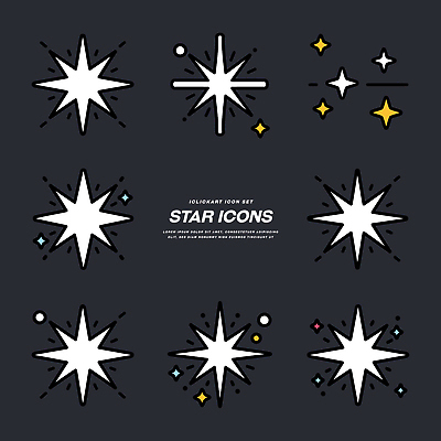 모양 디자인 별 백그라운드 일러스트 그래픽 장식 세트 다양 표현 개성 스타일 국내일러스트 AI파일 자연요소 다수 파일형식 벡터