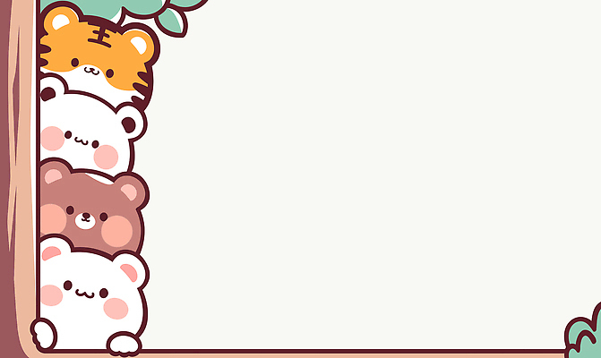 식물 동물 뷰포인트 컨셉 포유류 관계 표정 파일형식 벡터 곰 캐릭터 나무 귀여움 컬러 친구 장식 모양 놀이 원근감 백그라운드 디자인 상상 웃음 미소 일러스트 국내일러스트 AI파일 프레임