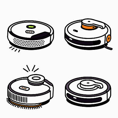 컨셉 기술 3 전자제품 청소도구 로봇 오브젝트 파일형식 벡터 청소로봇 청소기 가전제품 자동화 세척 디자인 생활용품 신기술 청소 기계 기능 이동 작업 이모티콘 일러스트 국내일러스트 AI파일
