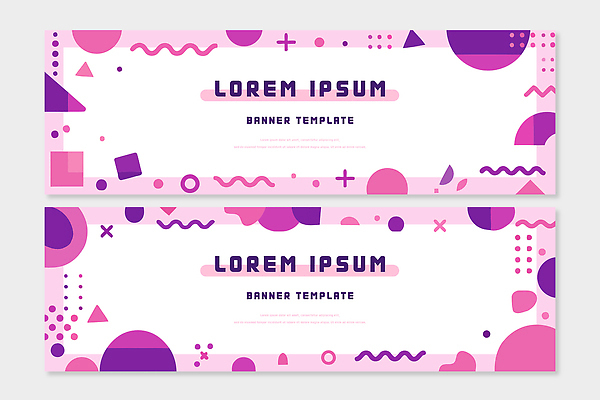 도형 템플릿 디자인 배너 배너템플릿 가로배너 선 컬러 백그라운드 패턴 그래픽 보라색 웹 알림 기하학 마케팅 소셜미디어 예시 배너세트 AI파일 무늬 인터넷 가로 세트 파일형식 벡터