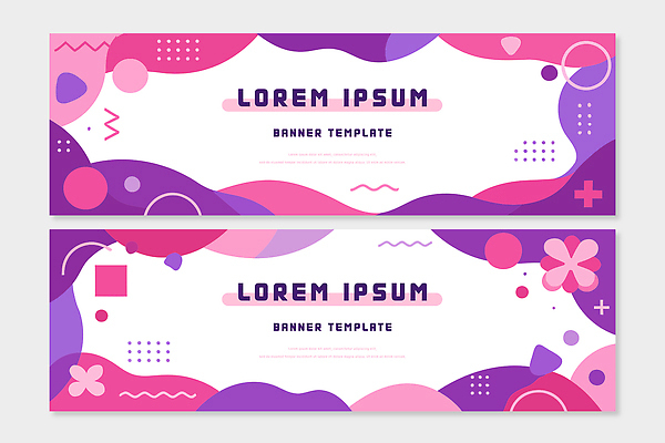 모양 템플릿 디자인 배너 배너템플릿 가로배너 컬러 백그라운드 패턴 그래픽 보라색 예시 스타일 배너세트 강조 AI파일 무늬 가로 세트 파일형식 벡터