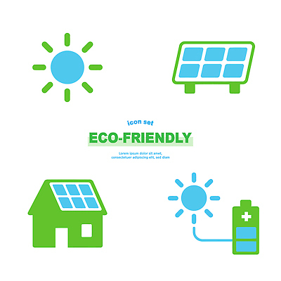 자연요소 컨셉 건물 환경 에너지 그린에너지 파일형식 벡터 태양 패널 건전지 주택 보험 태양에너지 전기에너지 저장 날씨 자원 친환경 발전 AI파일 일러스트 국내일러스트