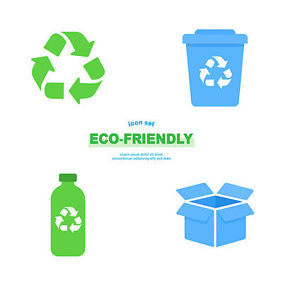 재질 환경 친환경 생태계 파일형식 벡터 재활용 쓰레기통 상자 디자인 심볼 그래픽 컬러 플라스틱 자원 자연 AI파일 일러스트 국내일러스트