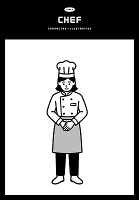 직업 생활용품 사람 준비 파일형식 벡터 요리사 주방 요리 앞치마 식사준비 주방용품 캐릭터 레시피 식재료 남자 여자 일러스트 국내일러스트 AI파일