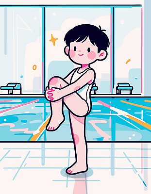 자연요소 옷 감정 가구 건강 사람 내부 수상스포츠 파일형식 벡터 수영장 어린이 운동 준비 물 수영 의자 밝음 모션 즐거움 공간 실내 포즈 에너지 수영복 연습 일러스트 국내일러스트 AI파일