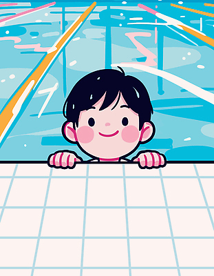 자연요소 옷 계절 감정 관계 놀이 레저 표정 사람 물 수상스포츠 파일형식 벡터 수영장 어린이 수면 웃음 수영 레포츠 물놀이 모션 여름 즐거움 취미 수영복 수중 가족 친구 일러스트 국내일러스트 AI파일
