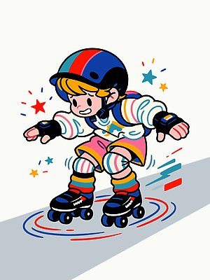 감정 스포츠용품 관계 건강 사람 취미 장비 보드_스포츠 보호장비 파일형식 벡터 어린이 롤러블레이드 스케이트 놀이 헬멧 즐거움 스포츠 모션 칼날 컬러 백그라운드 운동 스케이트보드 길 친구 이벤트 그림 일러스트 국내일러스트 AI파일