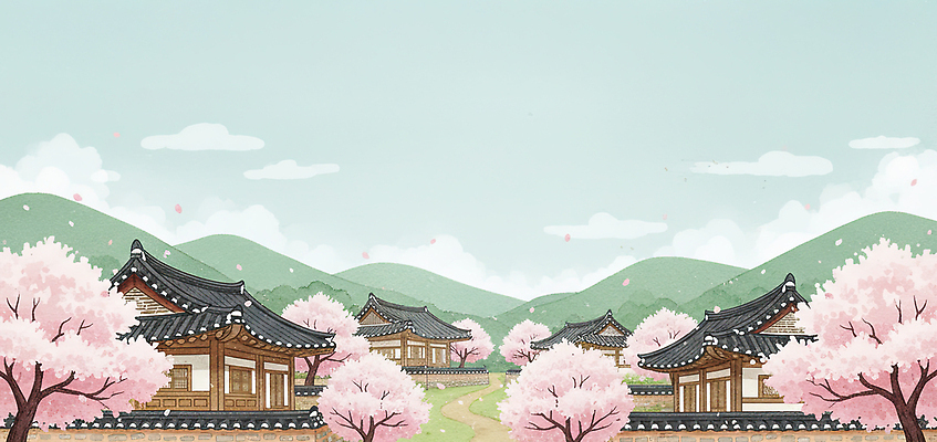 건축물 계절 꽃 산업 아시아 다수 한옥 사람 라이프 마을 생태계 파일형식 AI콘텐츠 고건축 벚꽃 한국 풍경 언덕 하늘 봄 자연 여행 여러명 만개 고택 고풍 조경 문화 조선소 역사 뷰티풀 일상 일러스트 국내일러스트 JPG 한옥마을 AI일러스트
