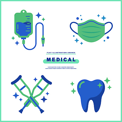 의학 의료기기 의료진 소화기관 파일형식 벡터 도구 주사기 마스크 목발 치아 건강 치료 병원 환자 의사 간호사 의료용품 AI파일 일러스트 국내일러스트