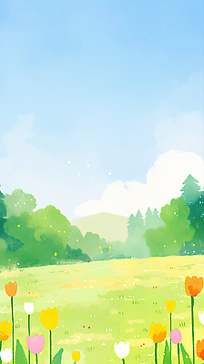 식물 계절 꽃 다수 자연 날씨 노을 생태계 파일형식 AI콘텐츠 초원 하늘 나무 풍경 다양 여름 컬러 맑음 평야 환경 일몰 뷰티풀 이미지 일러스트 국내일러스트 JPG 튤립 AI일러스트