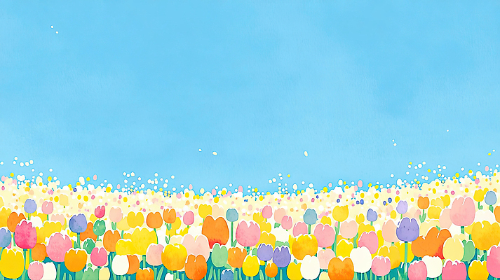 식물 계절 꽃 태양 상점 생태계 파일형식 AI콘텐츠 튤립 잔디 봄 컬러 꽃집 자연 풍경 생명 뷰티풀 초원 꽃밭 햇빛 야외 정원 일러스트 국내일러스트 JPG AI일러스트