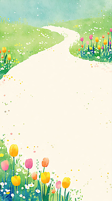 식물 계절 공공시설 꽃 컬러 모션 휴식 생태계 파일형식 AI콘텐츠 길 봄 꽃밭 자연 풍경 뷰티풀 파란색 노란색 빨간색 자주색 주황색 나무 공원 사람 동물 산책 걷기 일러스트 국내일러스트 JPG 튤립 AI일러스트