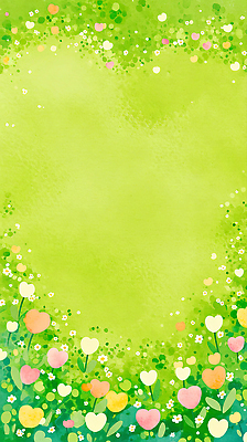 도형 식물 계절 꽃 컬러 생태계 파일형식 AI콘텐츠 잔디 자연 초록색 백그라운드 봄 여름 화초 풍경 장면 환경 디자인 분홍색 흰색 노란색 원형 일러스트 국내일러스트 JPG 튤립 AI일러스트