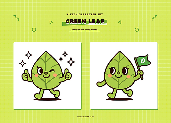 캐릭터 디자인 잎 일러스트 모션 나뭇잎 아이디어 표정 초록색 세트 걷기 귀여움 환경 깃발 즐거움 감사 키치 일러캐릭터 AI파일 식물 감정 컬러 컨셉 파일형식 벡터