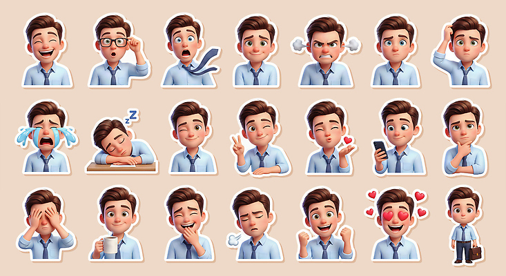 옷 남자 감정 컨셉 비즈니스 표정 3D 직장인 파일형식 캐릭터 기쁨 슬픔 분노 생각 졸음 좋음 스트레스 놀람 감동 좌절 피곤 행복 편집이미지 편집3D PSD 정장 비즈니스맨
