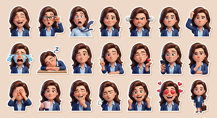 옷 여자 감정 다수 컨셉 비즈니스 표정 사람 3D 직장인 파일형식 이모티콘 캐릭터 기쁨 슬픔 놀람 분노 웃음 눈물 사랑 심플 귀여움 다양 편집이미지 편집3D PSD 정장 비즈니스우먼
