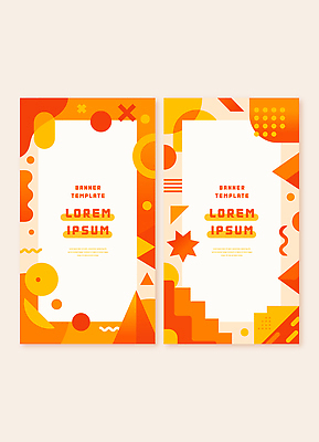 도형 템플릿 디자인 배너 배너템플릿 컬러 패턴 그래픽 디지털 다양 표현 기하학 조합 창의성 AI파일 다수 무늬 파일형식 벡터