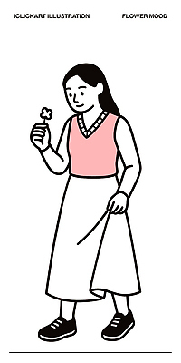 손 꽃 감정 분홍색 포즈 상의 일러스트 모션 자연 거리 웃음 소녀 일상 치마 희망 즐거움 일과 롱스커트 단순화된 국내일러스트 AI파일 식물 옷 여자 어린이 컬러 하의 표정 라이프 신체부위 생태계 파일형식 벡터