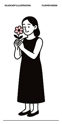 식물 손 여자 꽃 행복 감정 컬러 포즈 백그라운드 일러스트 자연 대화 미소 양손 그림 단순화된 뷰티풀 국내일러스트 AI파일 표정 말하기 사람 신체부위 생태계 파일형식 벡터