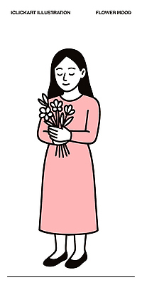 손 드레스 여자 꽃 행복 감정 분홍색 꽃다발 일러스트 자연 무표정 사랑 미소 소녀 기쁨 마음 향기 단순화된 국내일러스트 AI파일 식물 옷 어린이 컬러 표정 사람 신체부위 생태계 냄새 파일형식 벡터