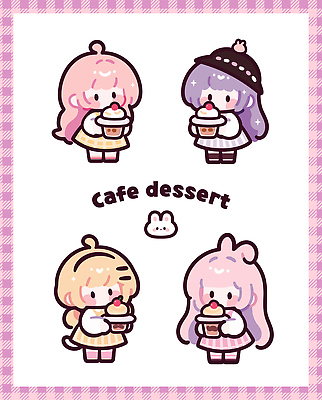 모양 캐릭터 음식 컬러 일러스트 동화 디저트 친구 머리 카페 기쁨 모임 달콤 컵케이크 즐거움 그림 아기자기 일러캐릭터 AI파일 감정 컨셉 관계 신체부위 케이크 상점 맛 파일형식 벡터