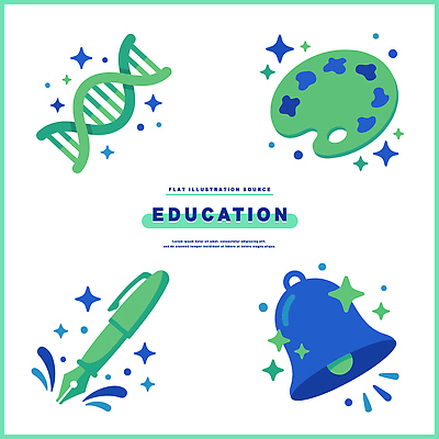 디자인 교육 예술 과학 일러스트 학교 수업 실험 그래픽 학습 펜 자료 물감 교양 종 발표 팔레트 DNA 그림 창의력 국내일러스트 AI파일 필기구 미술도구 생명공학 파일형식 벡터