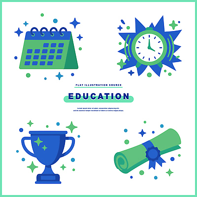 학생 디자인 교육 시계 컬러 일러스트 학교 성공 수업 그래픽 학습 달력 도구 목표 결과 졸업장 트로피 팝아트 시간관리 국내일러스트 AI파일 컨셉 졸업 상_우승 그림 파일형식 벡터