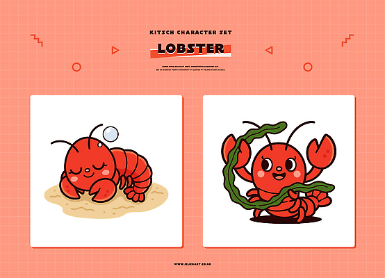 동물 캐릭터 디자인 모래 바다 컬러 일러스트 모션 놀이 새우 웃음 해변 빨간색 여름 귀여움 수중 해조류 편안함 바닷가재 해산물 그림 일러캐릭터 AI파일 계절 컨셉 표정 갑각류 감각 해양식물 가재 파일형식 벡터