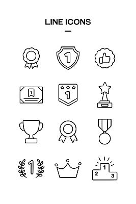 아이콘 디자인 기념일 선물 그래픽 경쟁 축하 우승 상패 트로피 메달 2D아이콘 AI파일 컨셉 이벤트 최고 상_우승 상_상패 파일형식 벡터