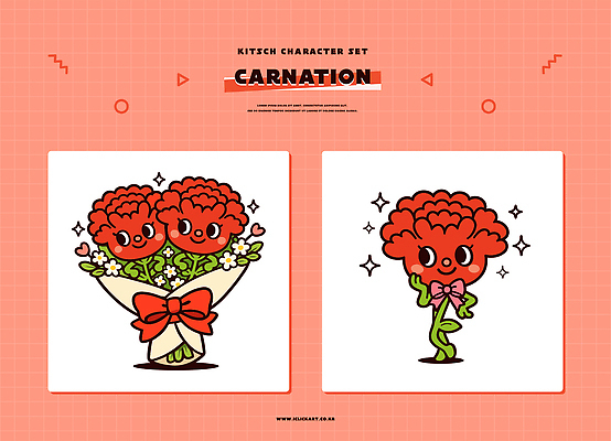 식물 캐릭터 디자인 계절 꽃 행복 상징 컬러 꽃다발 일러스트 선물 그래픽 장식 빨간색 기쁨 어버이날 카네이션 즐거움 작품 화사함 일러캐릭터 AI파일 기념일 감정 컨셉 미술 파일형식 벡터