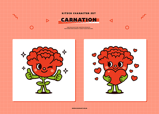 캐릭터 손 디자인 꽃 감정 컬러 일러스트 사랑 웃음 빨간색 세트 귀여움 하트 표현 어버이날 카네이션 그림 심플 스타일 키치 일러캐릭터 AI파일 모양 식물 기념일 컨셉 표정 신체부위 파일형식 벡터