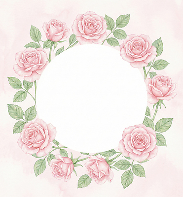 도형 식물 꽃 컬러 프레임 생태계 파일형식 AI콘텐츠 장미 디자인 장식 자연 그림 백그라운드 원형 꽃잎 잎 뷰티풀 정원 생명 그래픽 일러스트 국내일러스트 JPG 분홍색 수채화 꽃프레임 AI일러스트