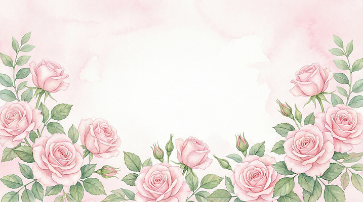 식물 계절 꽃 감정 컬러 이벤트 상점 감각 생태계 파일형식 AI콘텐츠 장미 백그라운드 디자인 분홍색 수채화 그림 장식 예술 꽃집 자연 배열 오브젝트 부드러움 여름 사랑 기념일 일러스트 국내일러스트 JPG AI일러스트