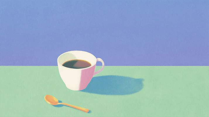 JPG 디자인 커피 음료 컬러 백그라운드 일러스트 탁자 아침 김치 조명 목재 컵 초록색 파란색 숟가락 검은색 우유 클래식 컵받침 오후 국내일러스트 주간 나무 식기 한식 가구 컨셉 재료 유제품 수저 받침대 파일형식