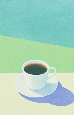 주간 식기 감정 음료 컬러 가구 생활 감각 받침대 파일형식 AI콘텐츠 커피 컵 탁자 백그라운드 파란색 초록색 따뜻함 식사 여유 아침 침대 라이프스타일 디자인 편안함 컵받침 기본 일러스트 국내일러스트 JPG AI일러스트