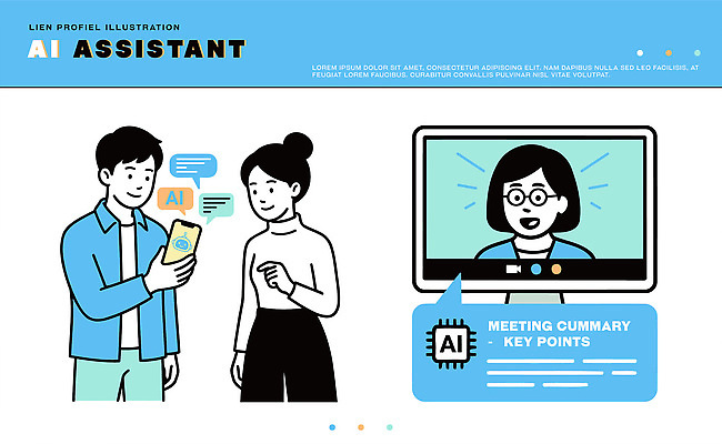 직업 여자 남자 일러스트 회의 기술 대화 여러명 스마트폰 핸드폰 디지털 스크린 정보 도시 도움 서비스 소통 도우미 AI_인공지능 국내일러스트 AI파일 다수 컨셉 비즈니스 말하기 사람 전자제품 스마트기기 파일형식 벡터