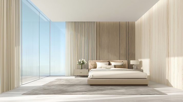 디자인 무기 가구 컨셉 태양 도움 감각 CG 파일형식 AI콘텐츠 침실 모던 창 침대 조명 인테리어 컬러 식물 공간 편안함 구출 바닥 햇빛 편집이미지 편집실사 JPG 고급 AI포토