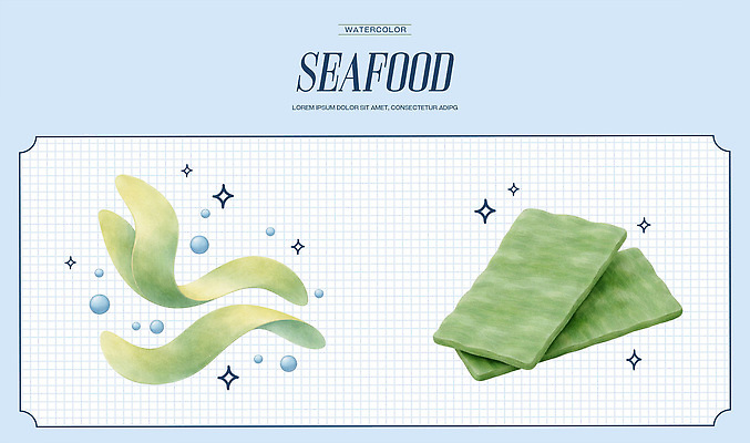 모양 PSD 디자인 예술 음식 바다 컬러 일러스트 재료 자연 수채화 요리 그래픽 표현 해조류 스케치 해산물 그림 조화 국내일러스트 미술 해양식물 생태계 파일형식