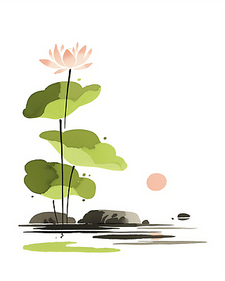 JPG 식물 예술 컬러 일러스트 자연 생명 연꽃 풍경 초원 물 여름 햇빛 태양 반사 연못 수중식물 편안함 연잎 조화 뷰티풀 국내일러스트 AI일러스트 AI콘텐츠 자연요소 계절 꽃 잎 감각 생태계 파일형식